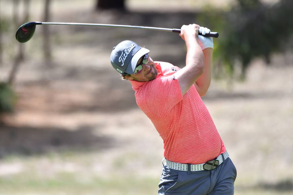 IN THE SWING: Bendigo golfer Kris Mueck is one of the star players in today's Belvoir Park Christmas Bonanza. Picture: GLENN DANIELS