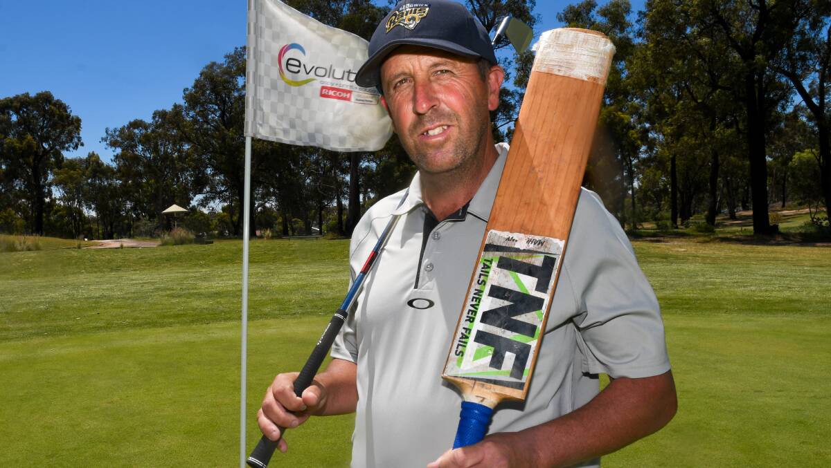 Last Saturday Greg Thomas shot a one-under par round at Neangar Park in the morning, before hitting the cricket pitch in the afternoon with Sedgwick where he opened the batting with a 109. Picture by Noni Hyett