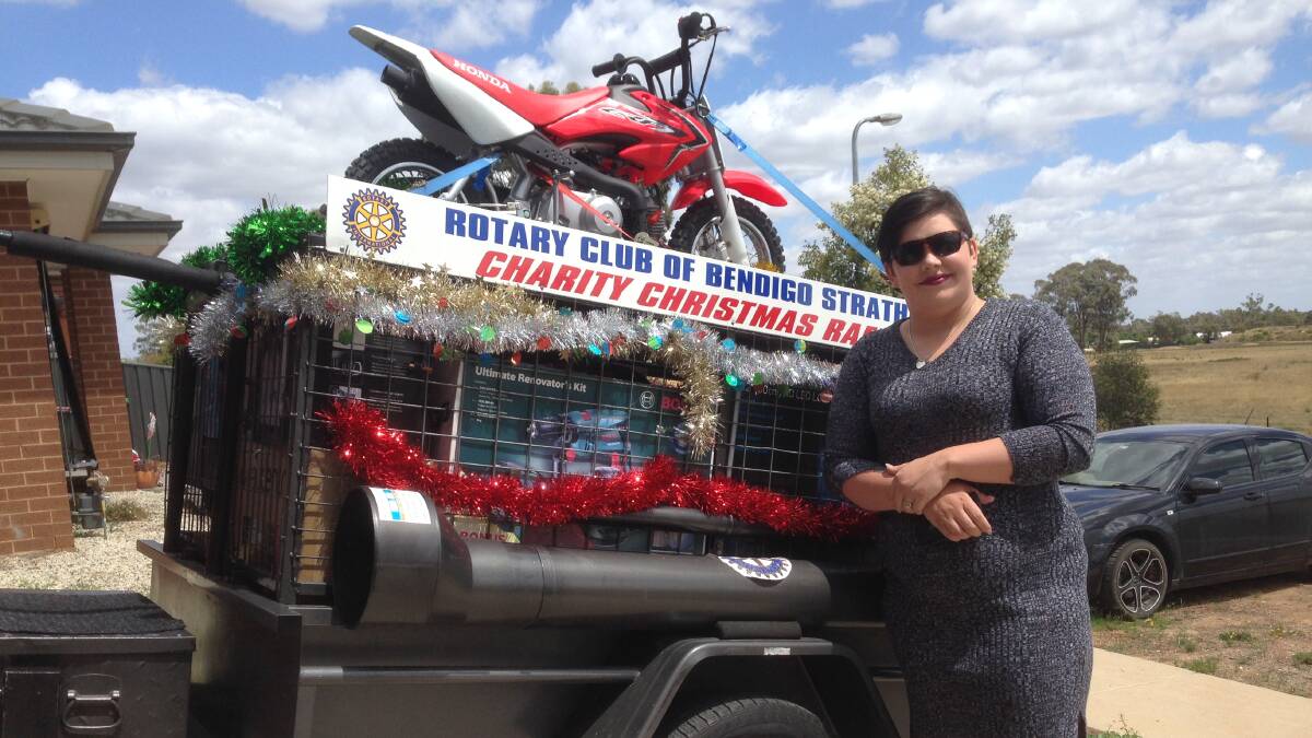 WINNER: Ashley, the winner of the Rotary Club of Bendigo-Strathdale's annual trailer raffle. Picture: SUPPLIED