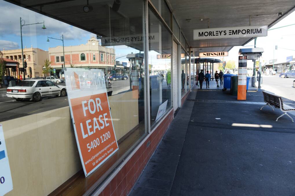 Empty shops in the CBD and a lack of vibrancy have concerned retailers and the wider community. Picture: DARREN HOWE