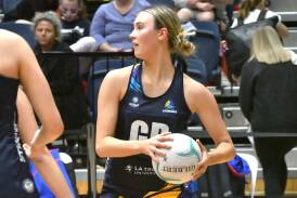 Sandhurst and Bendigo Strikers star Ruby Turner, pictured in action for the Strikers last Sunday against the Western Warriors, is enjoying the chance of a lifetime with the Melbourne Mavericks Super netball reserves team. Picture by Adam Bourke