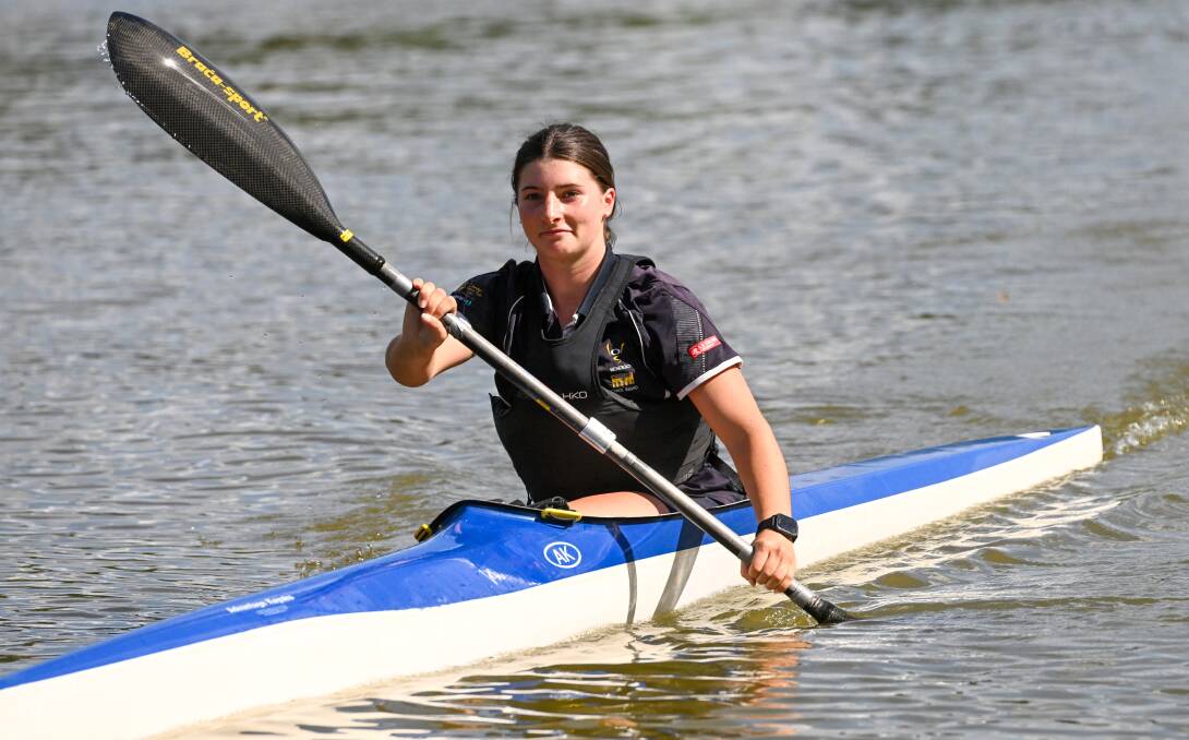 Bendigo's Sophie Hughes has again excelled on the big stage at the National and Oceania Canoe Marathon Championships. Picture by Darren Howe