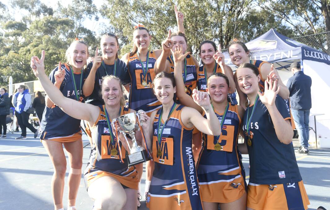 The Eagles, who defeated Mitiamo 61-53 in this year's grad final, will be looking to defend their A-grade premiership crown in 2023. Picture: Noni Hyett