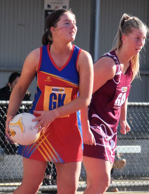 Abby Thompson, pictured in round 12 against Newbridge, is facing time on the sidelines with an ACL injury.