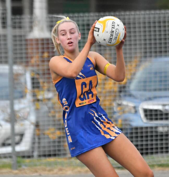 
Mia McCrann-Peters has been one of the keys to Golden Square's improvement in BFNL netball this season. Picture by Adam Bourke
