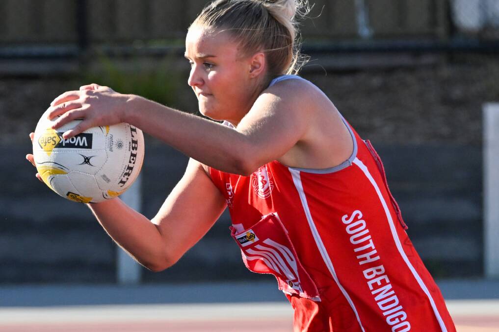 Chloe Gray was one of the keys in South Bendigo's upset four-goal win over Gisborne at Gardiner Reserve on Saturday. File picture by Darren Howe