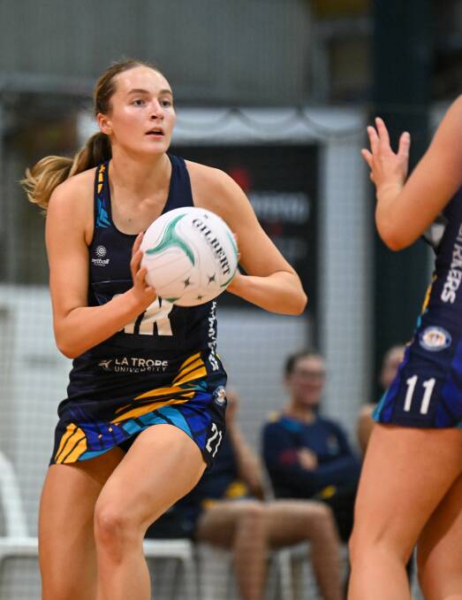 Charlotte Sexton excelled in defence for the Strikers in a gut-wrenching two-goal loss to the Boroondara Express on Thursday night. File picture by Enzo Tomasiello
