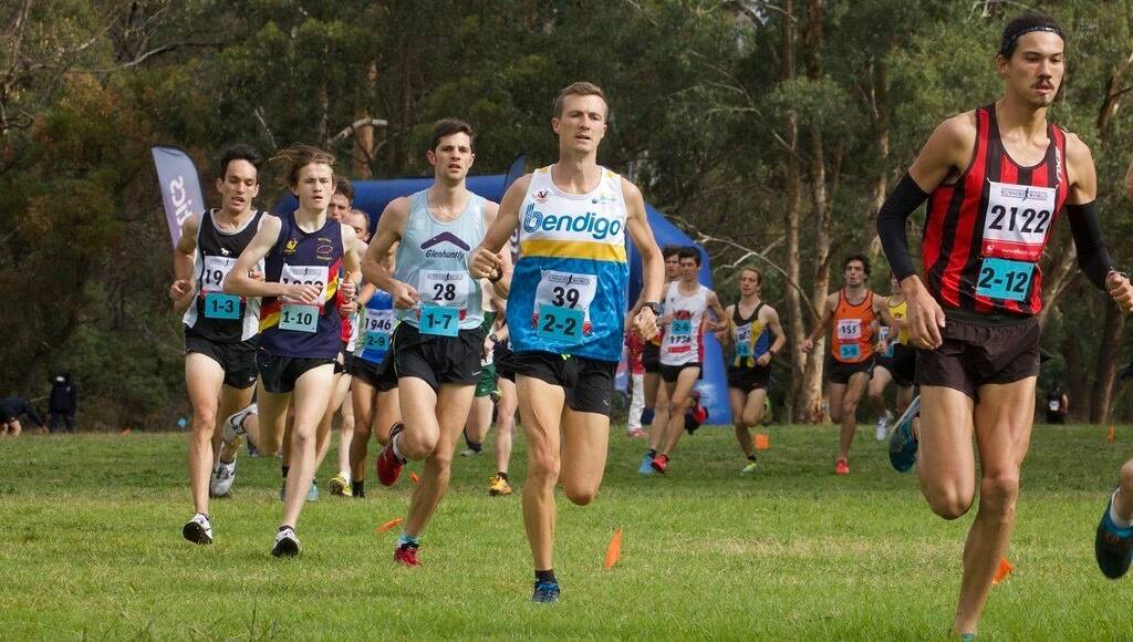 Andy Buchanan flies around the Jells Park circuit in the fastest time in a great start to the Athletics Victoria's XCR19 series. Picture courtesy of Melbourne University Athletics Club