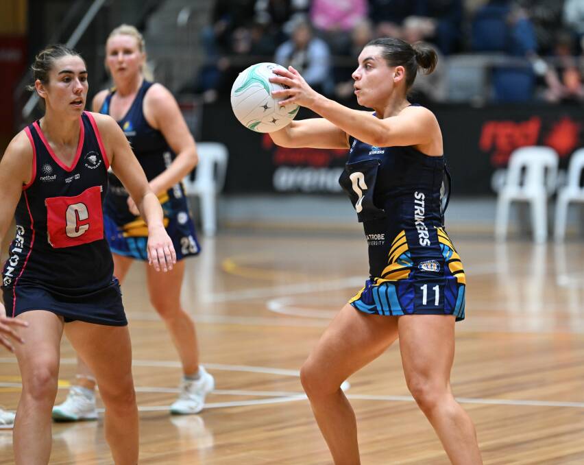 Bendigo Strikers championship team vice-captain Chelsea Sartori says the VNL newcomers are doing Bendigo proud during their first season in the state's top netball competition. Picture by Adam Bourke
