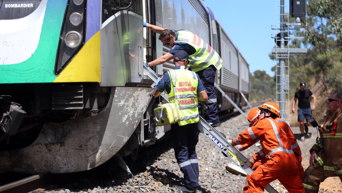GRATEFUL: A passenger thanks those who responded after a train crashed into a car left on tracks at Kangaroo Flat last month.