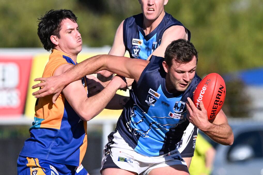 Billy Evans was one of Eaglehawk's best players against Golden Square. Picture by Darren Howe