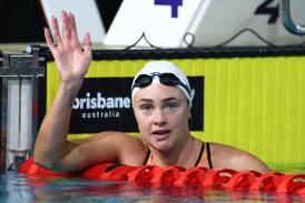 Hand up if you're in the Australian team for the Olympics? Jenna Strauch will swim for Australia in Paris next month. Picture by Getty Images