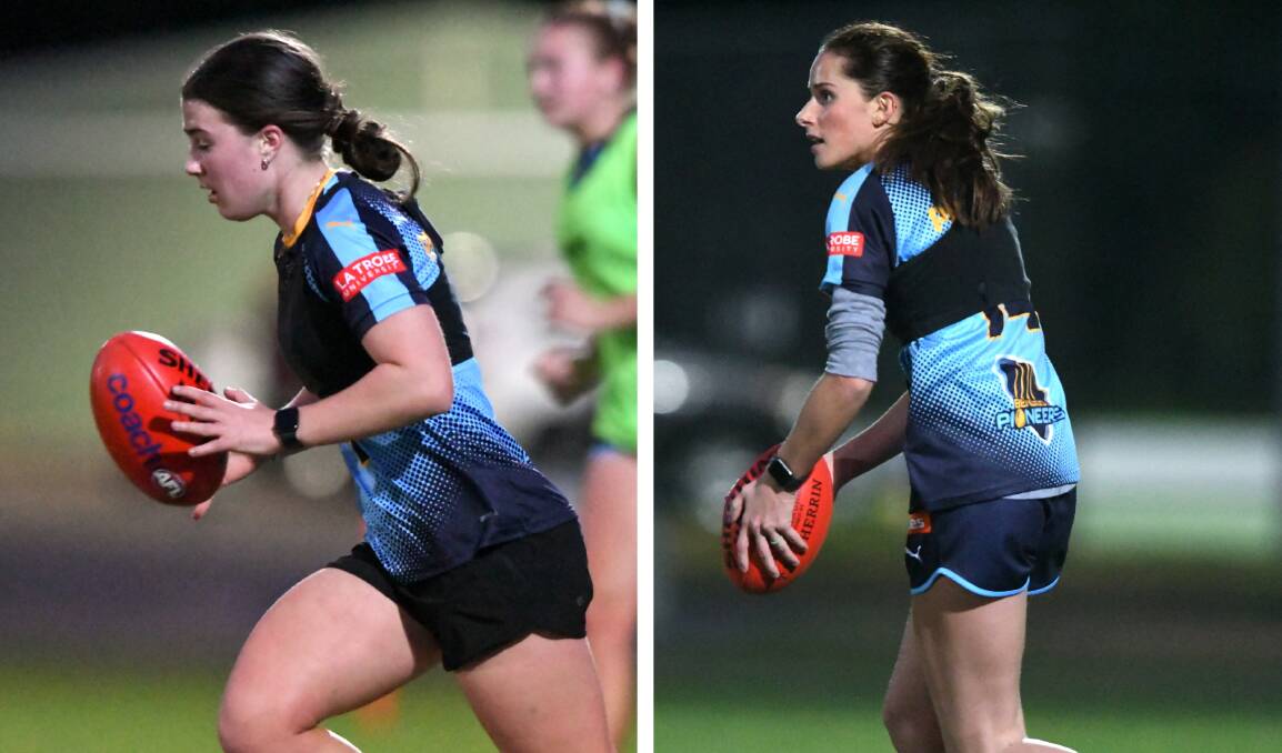 Lila Keck and Bryde O'Rourke will play at Marvel Stadium next weekend. Pictures by Noni Hyett