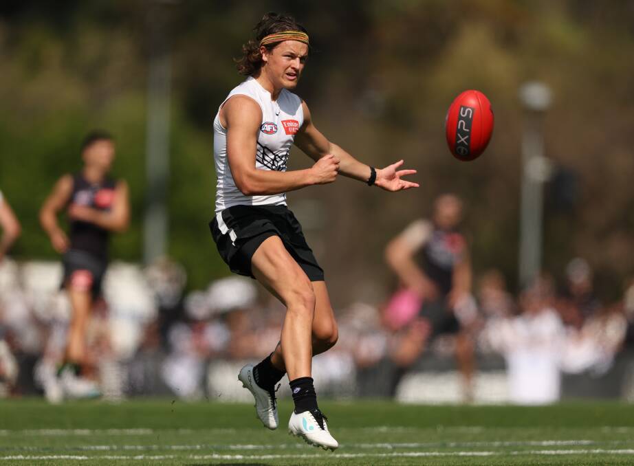Collingwood forward Jack Ginnivan at training ahead of Saturday's AFL grand final. Picture by Getty Images