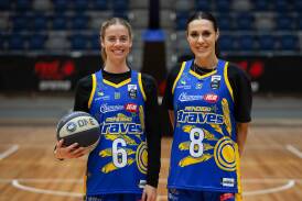 Bendigo Braves duo Cassidy McLean and Ally Wilson sporting the club's indigenous jerseys ahead of Saturdays final home game of the home and away season. Picture by Steve Blake, Akuna Photography