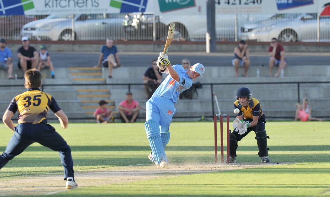 Strathdale-Maristians' Andrew Chalkley on his way to a brilliant 112 not out in last season's T20 final.
