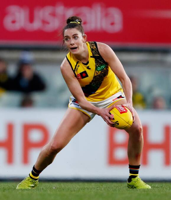 Tessa Lavey in action for Richmond during the AFLW season. Picture by Getty Images