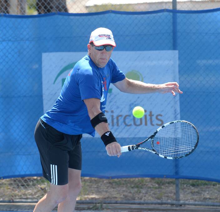 LAST EIGHT: Bendigo's Michael Smyth made the quarter-finals of the 50-plus doubles at the Australian Seniors Championships in Shepparton.
