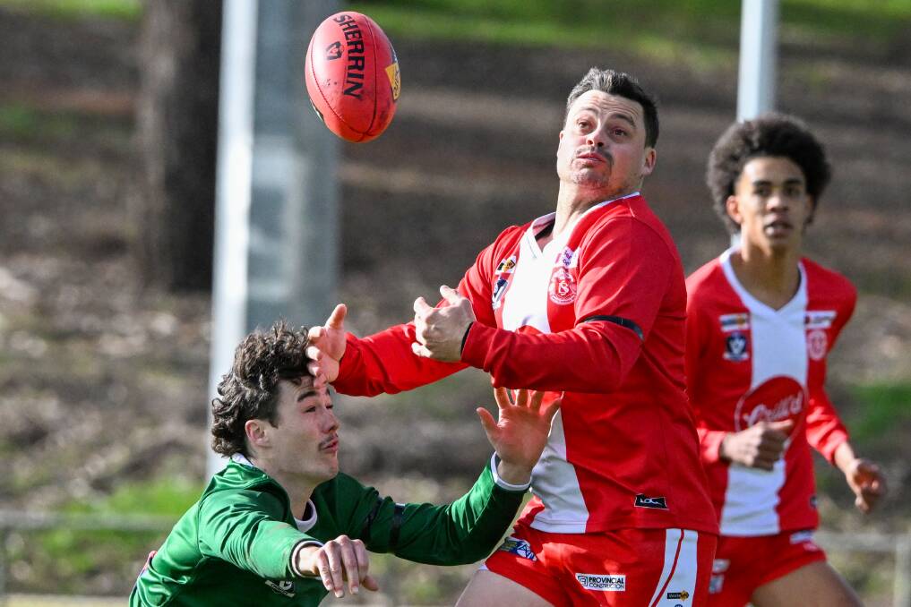 South Bendigo forward Steven Stroobants kicked six goals from 11 kicks against the Roos. Picture by Darren Howe