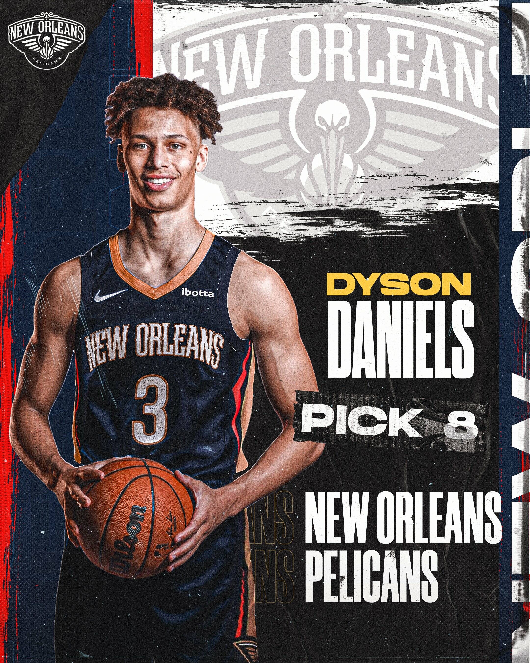 NBA Draft 2022: Dyson Daniels, New Orleans Pelicans, background