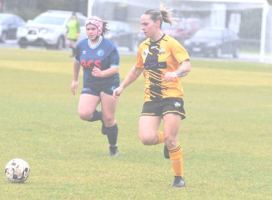 Strathfieldsaye Colts United's Maddie Ridsdale had a great game against Eaglehawk on Saturday. Picture by Adam Bourke