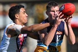 Jobe Shanahan kicked five goals for the Bendigo Pioneers in the weekend's loss to Dandenong. Picture by Darren Howe