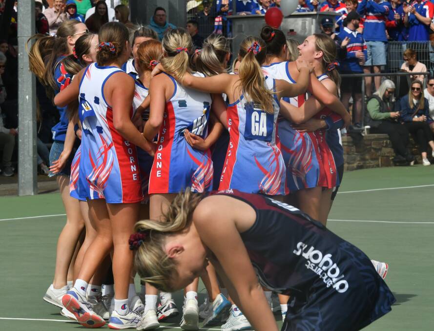 The agony and ecstasy of grand final day. Gisborne celebrates the 17-and-under premiership and Sandhurst ponders what might have been. Picture by Adam Bourke