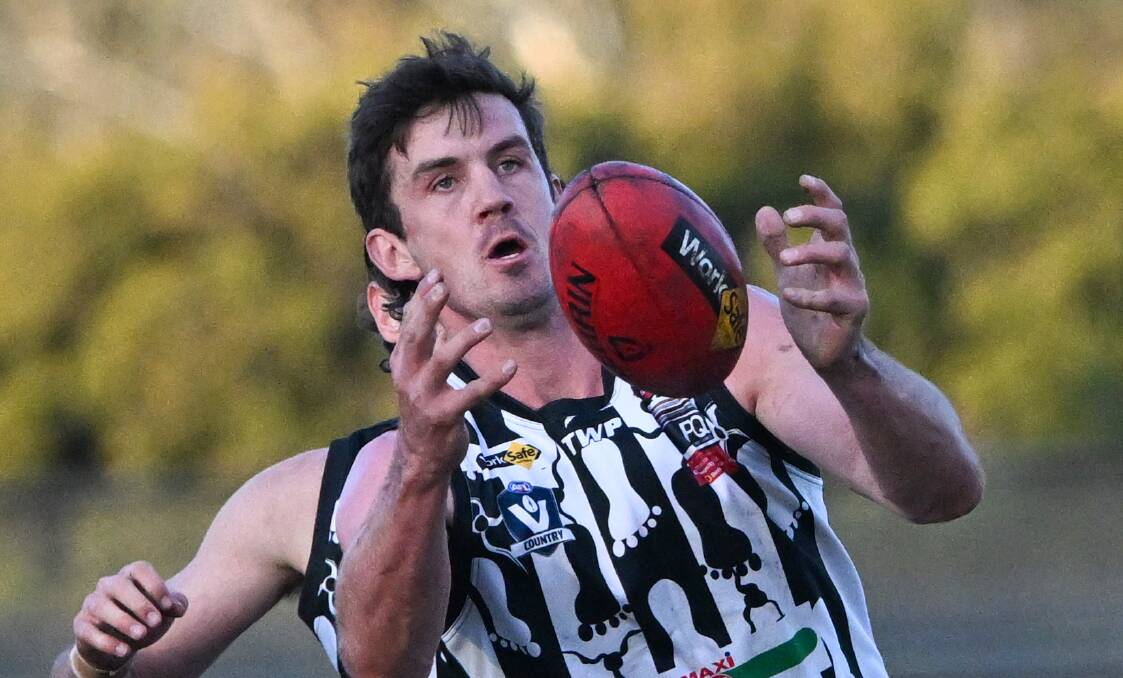 Michael Hartley had his own footy in the first half of Castlemaine's win over Maryborough.