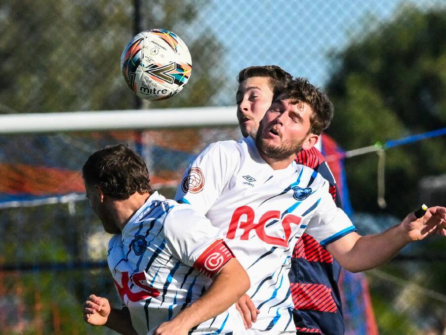 FC Eaglehawk and Epsom are in the hunt to finish third on the CV League One Men ladder. Picture by Darren Howe