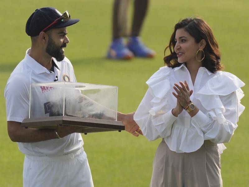 Virat Kohli and his wife Anshuka Sharma have announced the birth of a son, their second child. (AP PHOTO)
