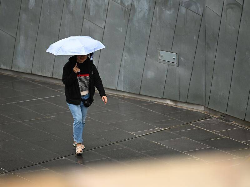 Rainfall totals of up to 200mm and flooding have been forecast for some areas of Victoria. (James Ross/AAP PHOTOS)