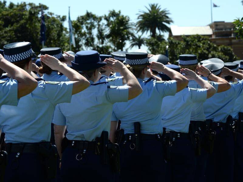 A commitment to fund training has swelled the number of applications to become a police officer. (Dan Himbrechts/AAP PHOTOS)