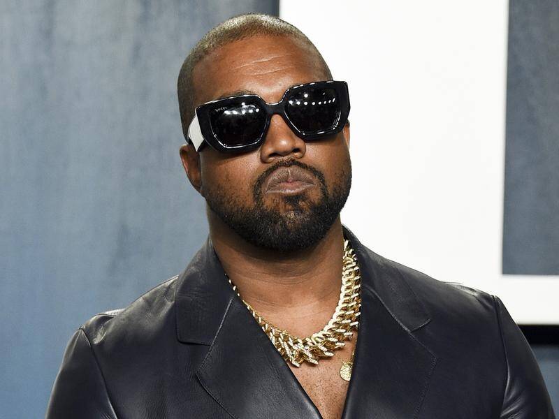 Kanye West spent $A75k on a dinner with friends in Paris. (AP PHOTO)