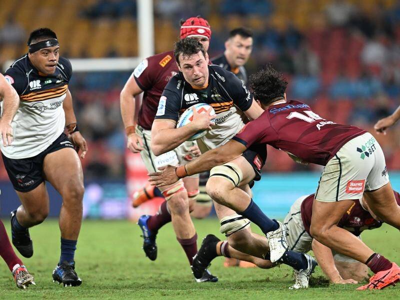 His Brumbies side have struggled in recent years against the Rebels, lock Nick Frost (centre) says. (Darren England/AAP PHOTOS)