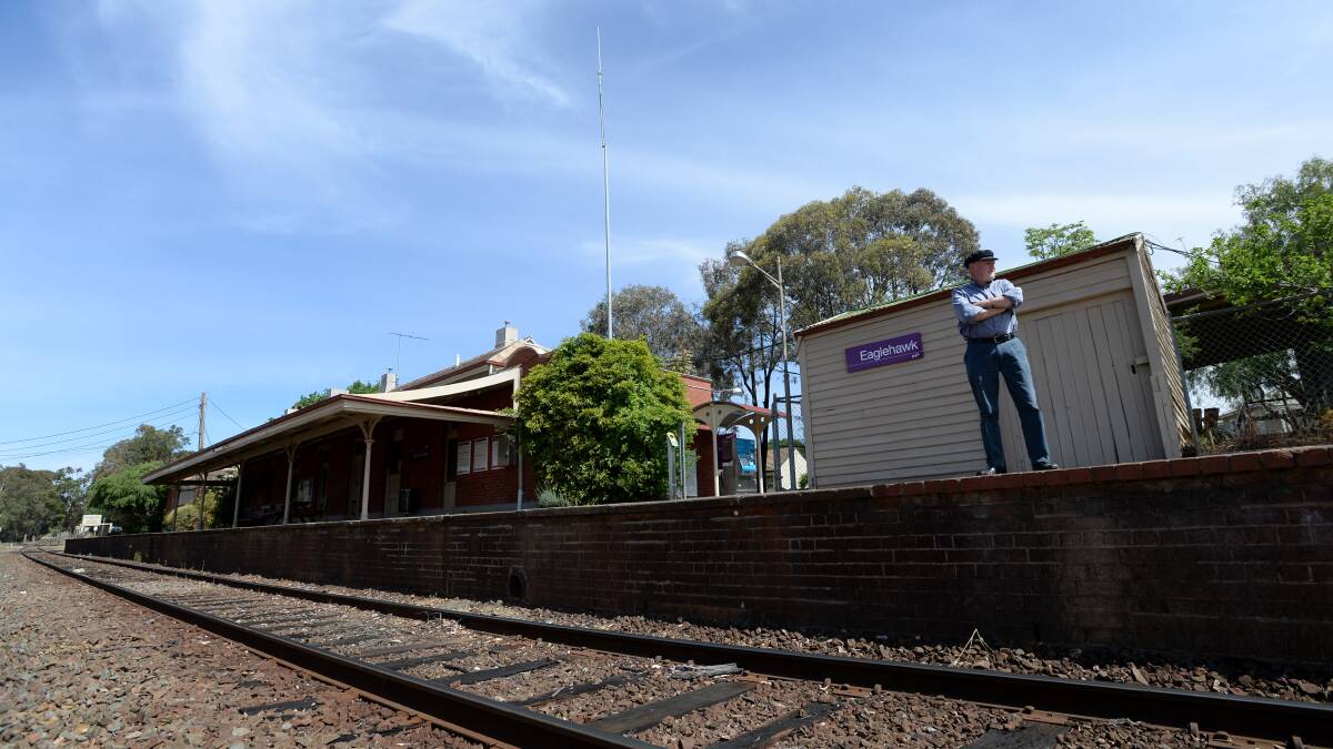 WAITING: Peter Cox hopes to see more trains coming to Eaglehawk. Picture: JIM ALDERSEY