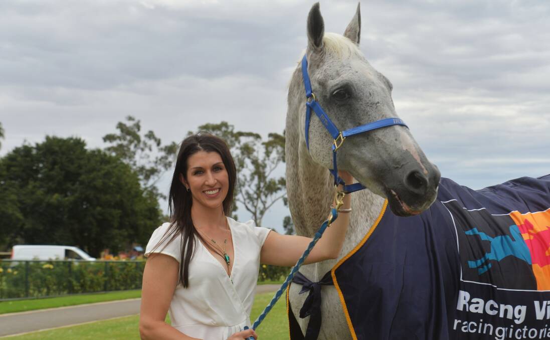 Courtney Pace and Melbourne Cup winner Subzero. 