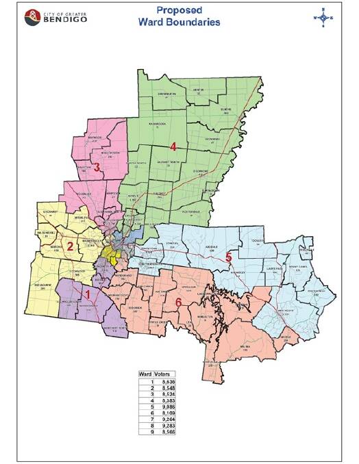 The proposed ward boundaries.